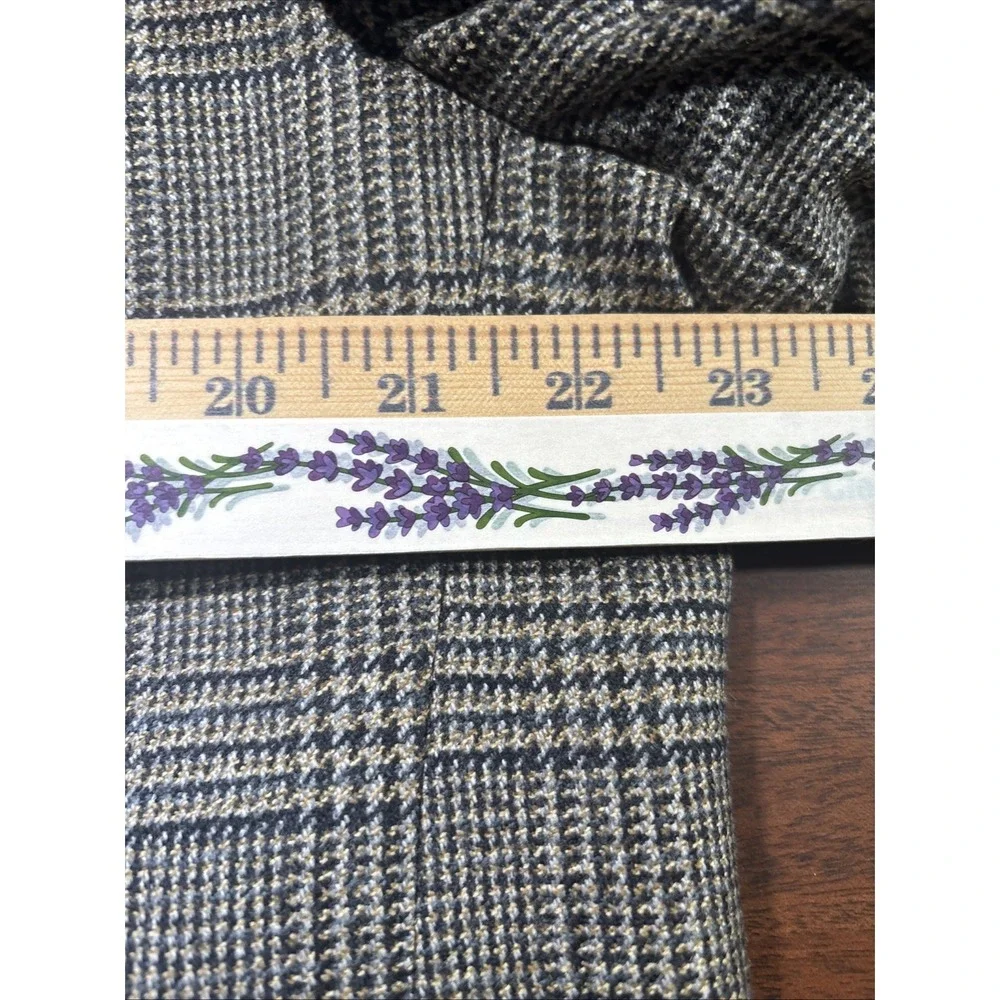 Hart Schaffer Marx Wool Plaid Suit Jacket‎ Sz 46 Regular